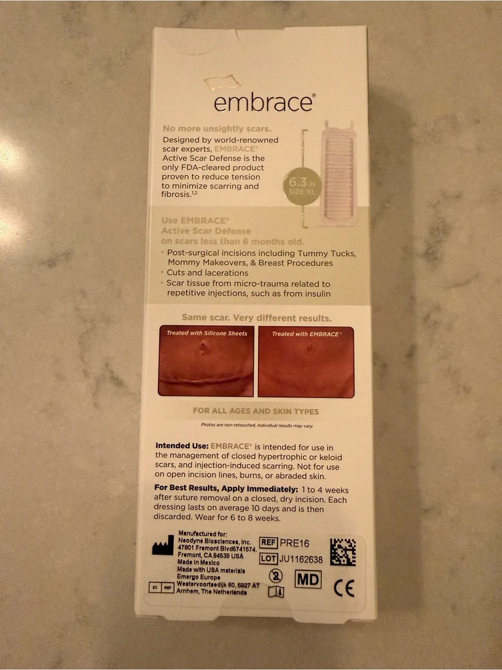 Embrace Active Scar Defense Silicone Therapy - Beige